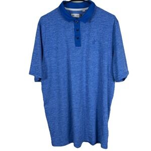KJUS Polo Shirt Mens Large Blue Luca‎ S/S Golf UPF 50+ Performance Stretch